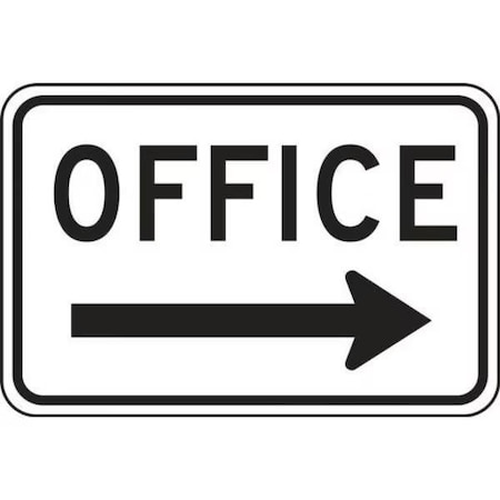 Accuform PARKING SIGN OFFICE RIGHT ARROW 12 FRP280RA FRP280RA